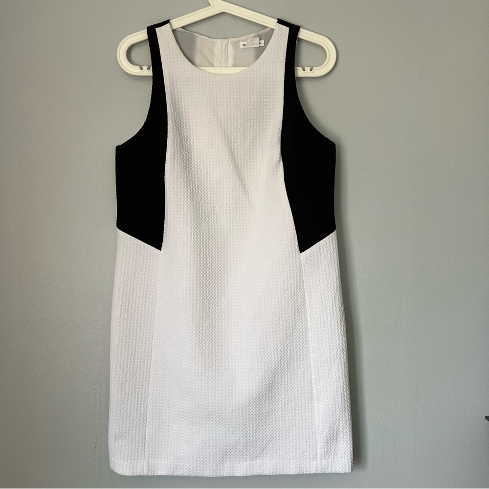 Club Monaco Monochrome Sleeveless Midi Dress